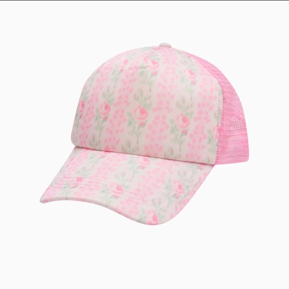 LoveShackFancy Accessories - LoveShackFancy Joni Heirloom Print Trucker Hat